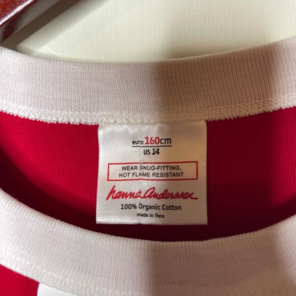 Hanna Andersson Christmas Santa Clause Pajama Top Red 14 - Picture 5 of 5